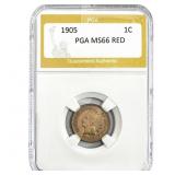1905 Indian Head Cent PGA MS66 RED