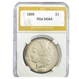 1899 Morgan Silver Dollar PGA MS64