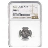1997 Platinum $10 American Eagle 1/10oz NGC MS69