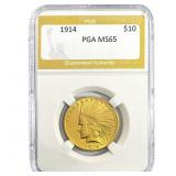 1914 $10 Gold Eagle PGA MS65
