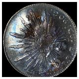 1887 Mexico Silver 1 Peso  NEARLY UNCIRCULATED