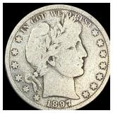 1897-O Silver Barber Half Dollar NICELY CIRCULATED