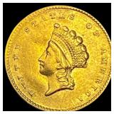 1855 Gold $1 Indian Princess Head Type 2 HIGH GRAD