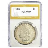 1880 Morgan Silver Dollar PGA MS64