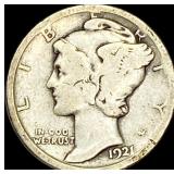 1921 Silver Mercury Dime NICELY CIRCULATED