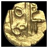 1638-1812 India Mysore .012 Gold Fanam UNCIRCULATE