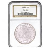 1885-O Morgan Silver Dollar NGC MS63