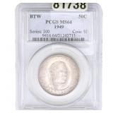 1949 Booker T Half Dollar PCGS MS64