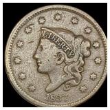1837 Coronet Head Large Cent NICELY CIRCULATED