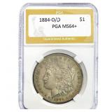 1884-O/O Morgan Silver Dollar PGA MS64+