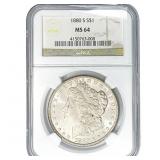 1880-S Morgan Silver Dollar NGC MS64