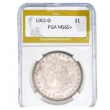 1902-O Morgan Silver Dollar PGA MS65+