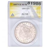 1897-S Morgan Silver Dollar ANACS AU58