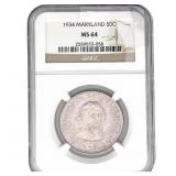 1934 Maryland Half Dollar NGC MS64