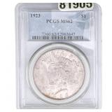 1923 Morgan Silver Dollar PCGS MS62