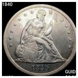 1840 Seated Liberty Dollar CHOICE AU