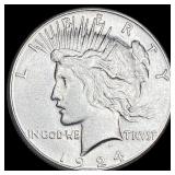 1924-S Silver Peace Dollar CLOSELY UNCIRCULATED