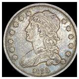 1835 Capped Bust Silver Quarter ABOUT UNCIRCULATED