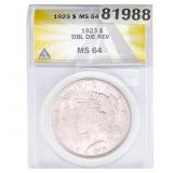 1923 Silver Peace Dollar ANACS MS64
