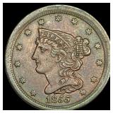 1855 Braided Hair Half Cent CHOICE AU