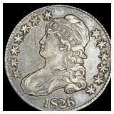 1826 Capped Bust Half Dollar NEARLY UNCIRCULATED
