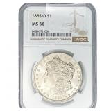 1885-O Morgan Silver Dollar NGC MS66