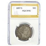 1897-S Barber Half Dollar PGA XF45