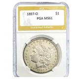 1897-O Morgan Silver Dollar PGA MS61