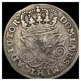 1717 Medieval Denmark Silver 12 Skillings NEARLY U