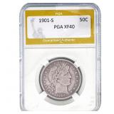 1901-S Barber Half Dollar PGA XF40