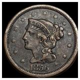 1856 Braided Hair Large Cent ABOUT UNCIRCULATED