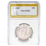 1936 Walking Liberty Half Dollar PGA MS66