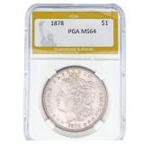 1878 Morgan Silver Dollar PGA MS64