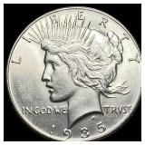 1935 Silver Peace Dollar CHOICE AU