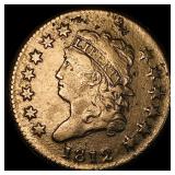1812 Classic Head Large Cent ABOUT  UNCIRCULATED
