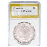 1888-O Morgan Silver Dollar PGA MS64+