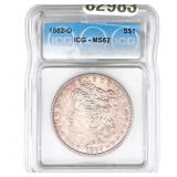 1882-O Morgan Silver Dollar ICG MS62