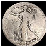 1920-D Silver Walking Liberty Half Dollar NICELY C
