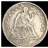 1856 Seated Liberty Half Dime NEARLY UNCIRCULATED