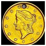 1851 Gold $1 Type 1 (holed) HIGH GRADE