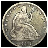 1877 Seated Liberty Half Dollar LIGHTLY CIRCULATED