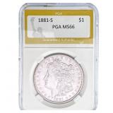 1881-S Morgan Silver Dollar PGA MS66