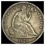 1871-S Silver Half Dollar ABOUT UNCIRCULATED