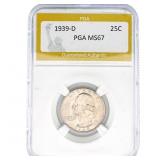 1939-D Washington Silver Quarter PGA MS67