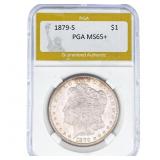 1879-S Morgan Silver Dollar PGA MS65+