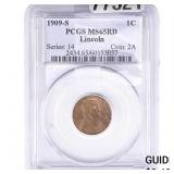 1909-S Wheat Cent PCGS MS65 RD