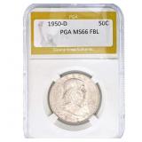 1950-D Franklin Half Dollar PGA MS66 FBL