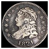 1821 Capped Bust Dime ABOUT UNCIRCULATED