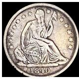 1840 Seated Liberty Half Dime NEARLY UNCIRCULATED
