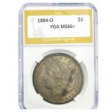1884-O Morgan Silver Dollar PGA MS66+